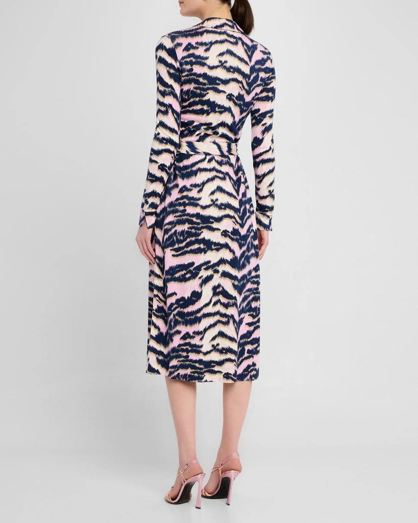 Diane von Furstenberg Abigail Tiger-Print Midi Wrap Dress 3