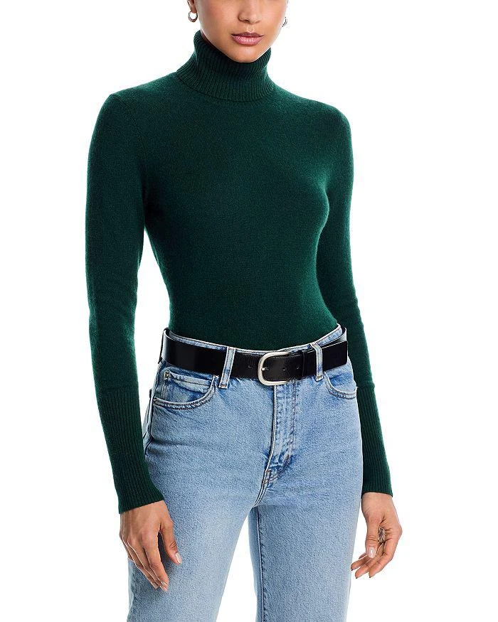 Shop AQUA 100% Cashmere Turtleneck Sweater Exclusive on Sale at