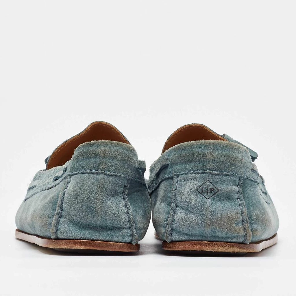 Loro Piana Loro Piana Blue Suede Tassel Detail Slip On Loafers Size 42 5