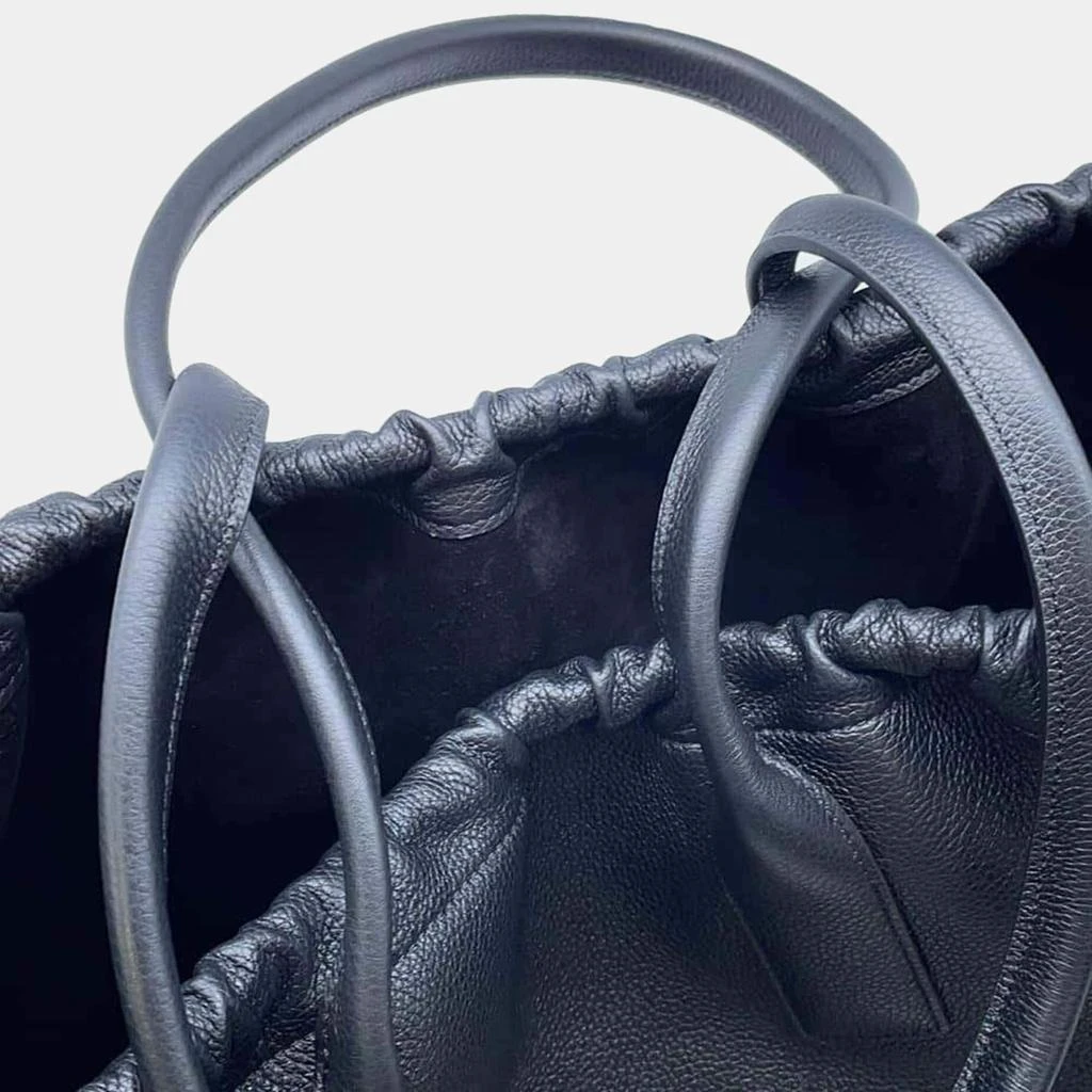 Celine Celine Black Calf Leather Cabas Drawstring Cuir Triomphe Tote Bag 8