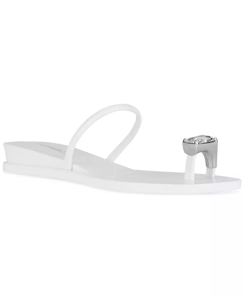 Jeffrey Campbell Balia Gemstome Embellished Flat Jelly Sandals