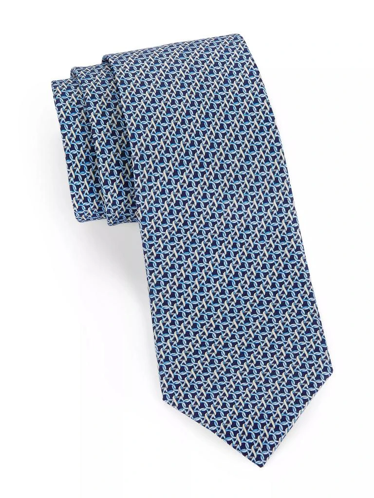 Salvatore Ferragamo Interlocking Gancini Silk Tie 1