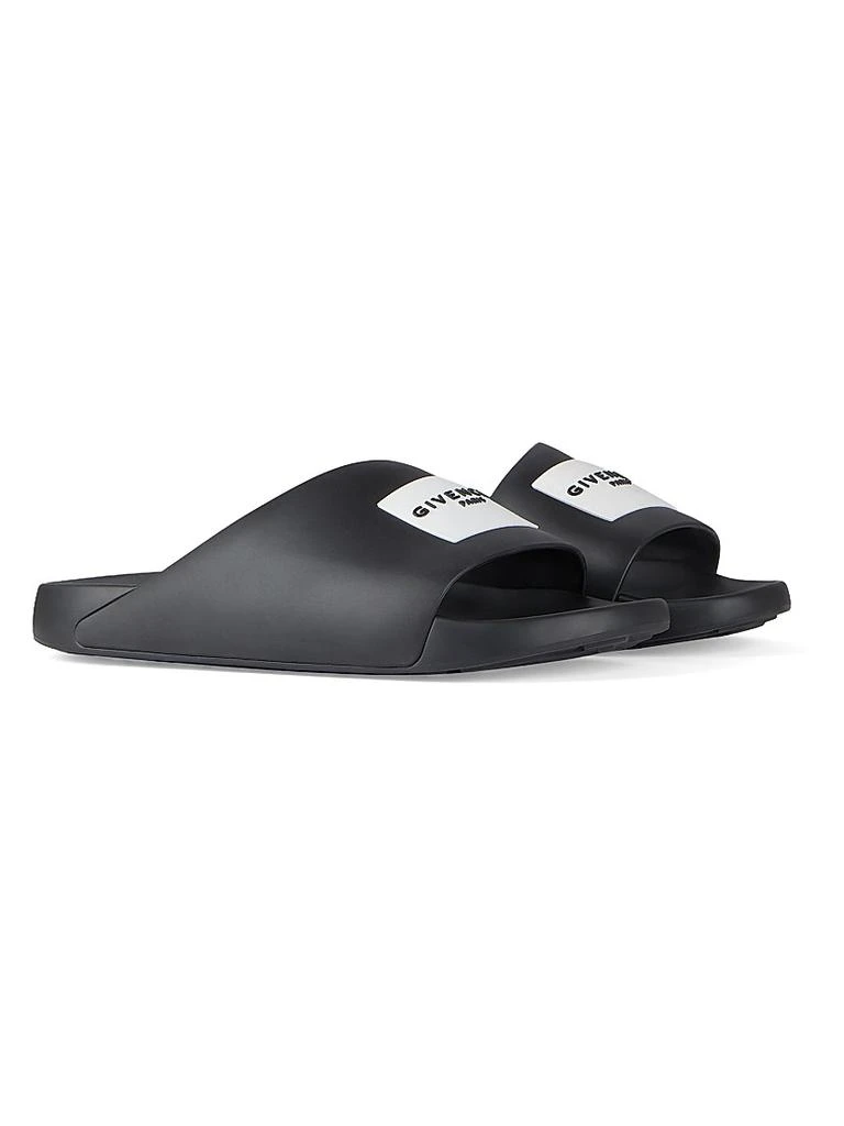 Givenchy Label Slide Flat Mules in Rubber 2