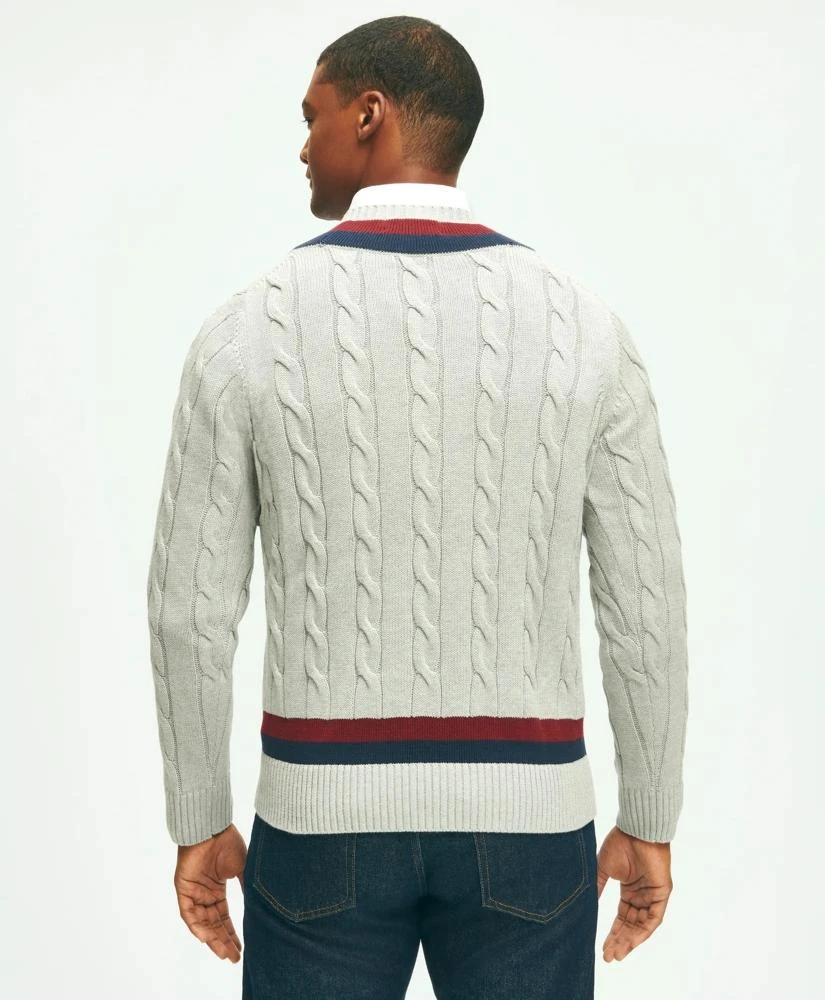 Brooks Brothers Vintage-Inspired Tennis V-Neck Sweater in Supima® Cotton 3
