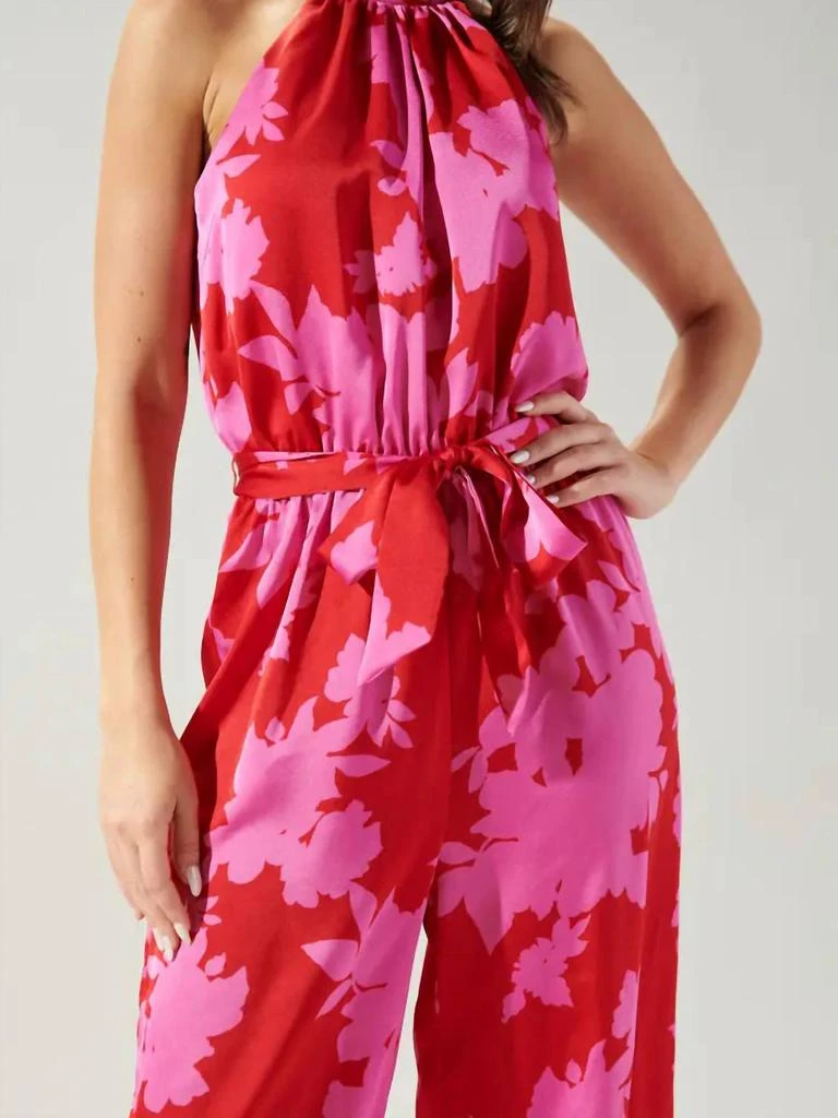 Sugarlips Sugarlips - Burning Love Lighthearted Trapeze Satin Jumpsuit 4