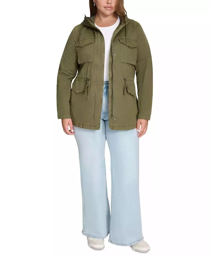 Levi's Plus Size Cotton Hooded Military Zip-Front Jacket 6