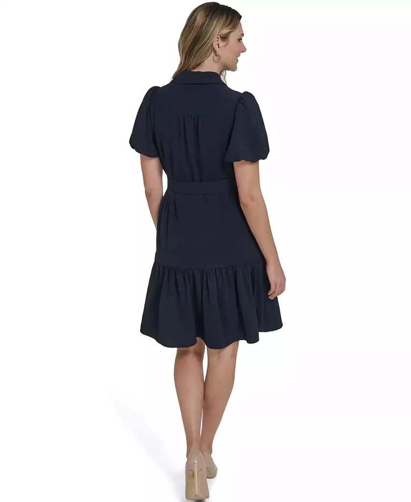 Jessica Howard Petite Tiered Shirt Dress - Navy - Size 8P Jessica Howard Petite Tiered Shirt Dress - Navy - Size 8P