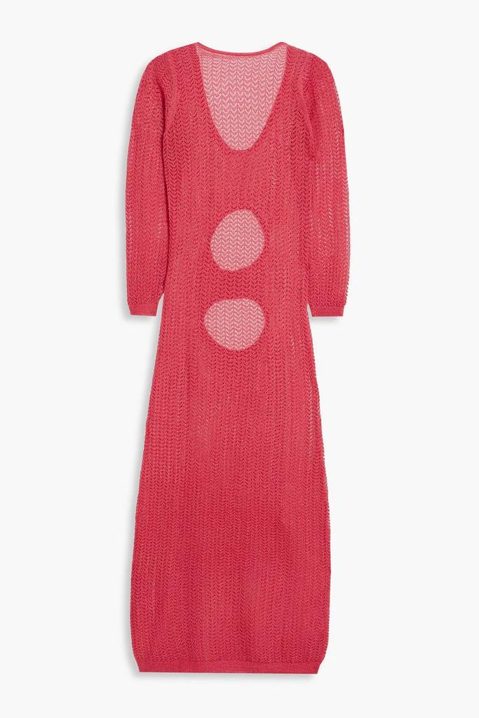 ANTIK BATIK Shany cutout metallic crochet-knit midi dress 1