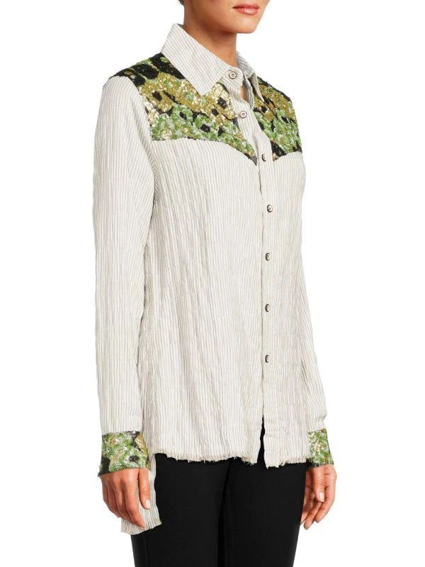 Etienne Marcel Sequin Button-Down Top 3