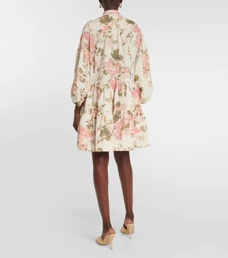 Erdem Winnona floral linen minidress 3