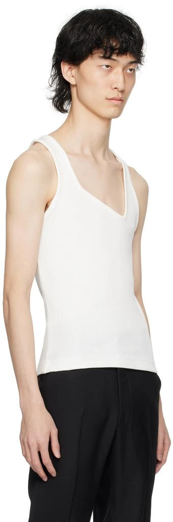 Bianca Saunders White Scoop Neck Tank Top 2
