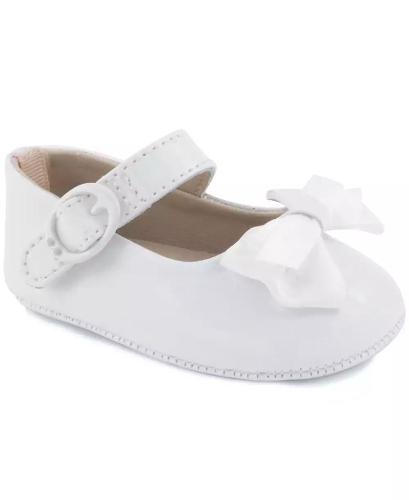 Baby Deer Baby Girl Patent Skimmer with Fancy Bow