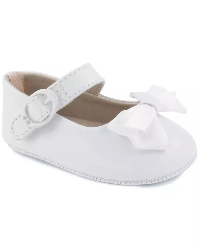 Baby Deer Baby Girl Patent Skimmer with Fancy Bow 1