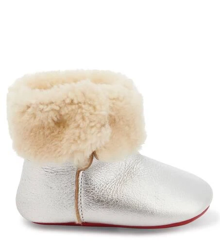 Christian Louboutin Baby shearling and nappa ankle boots 3