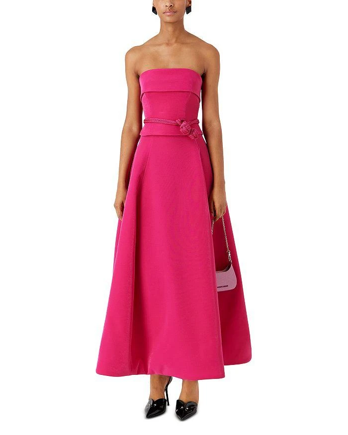 Emporio Armani Double Shiny Pique Maxi Skirt 2