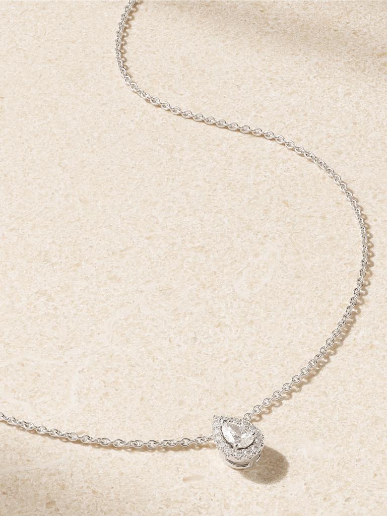 De Beers Aura 18k 白金钻石项链