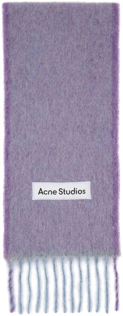 Acne Studios Purple Fringe Scarf 1