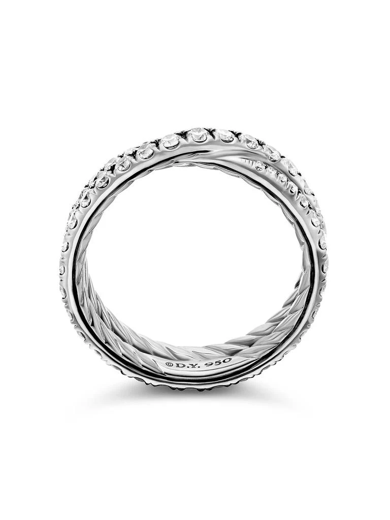 David Yurman DY Crossover Band Ring in Platinum 4