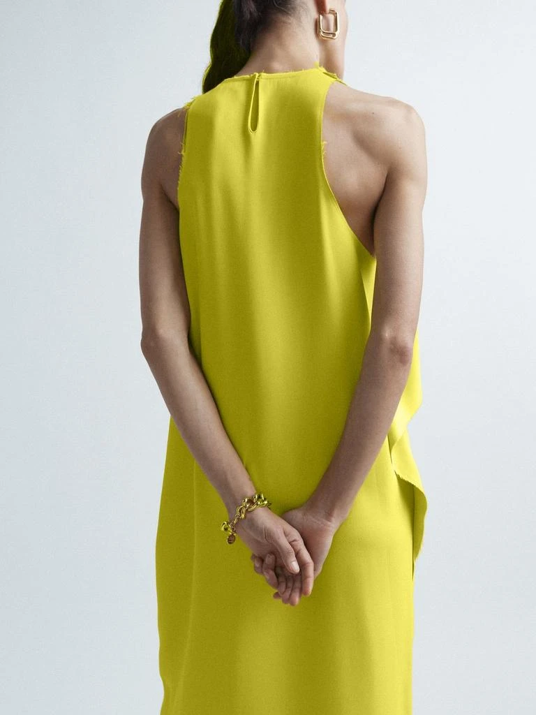 Raey Drape side crepe dress 2