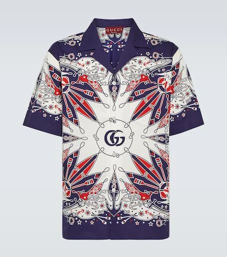 Gucci Gucci Bandana cotton bowling shirt 1