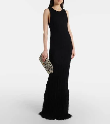 Khaite Audrey snake-effect leather clutch 5