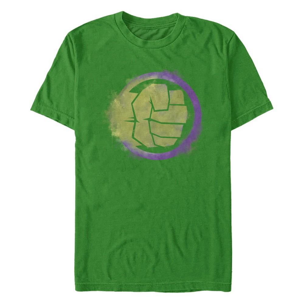 Fifth Sun Marvel Men's Avengers Endgame Hulk Spray Paint Fist Logo, Short Sleeve T-shirt