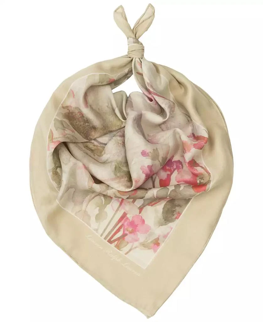 Ralph Lauren Watercolor Floral Square Scarf Scarves BeyondStyle