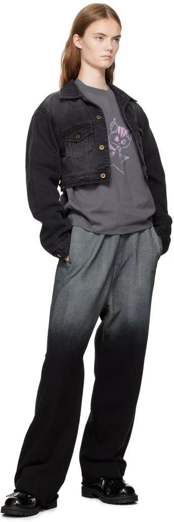 We11done Black Cropped Denim Jacket 4