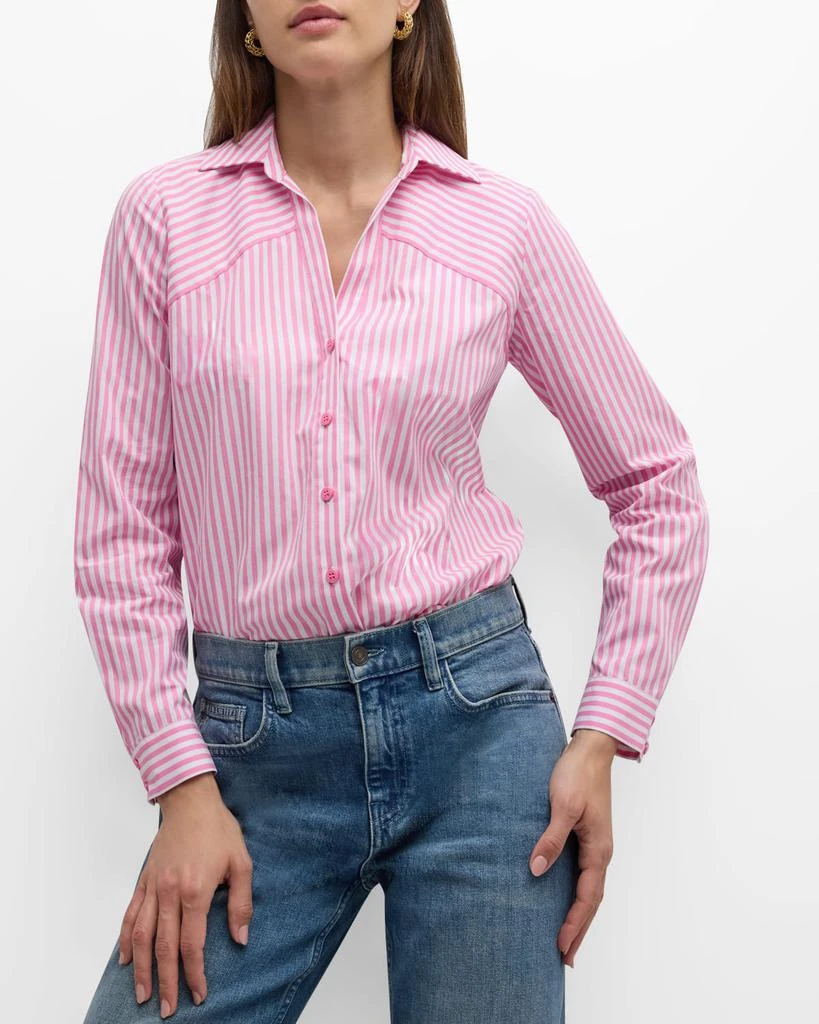 Elie Tahari The Nikita Striped Cotton Shirt 6