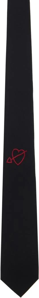 Ernest W. Baker Black Heart Embroidered Tie