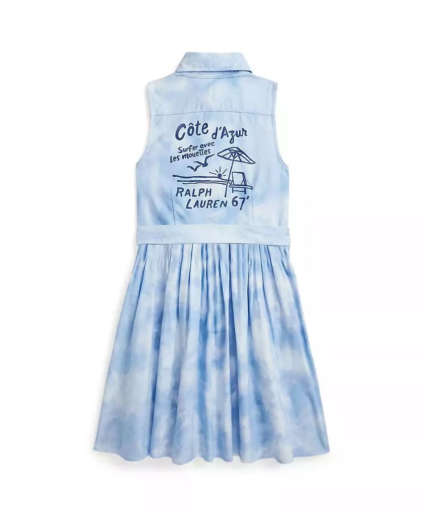 Polo Ralph Lauren Big Girls Belted Tie-Dye-Print Cotton Shirtdress 2