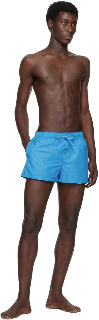 Versace Blue Embroidered Medusa Swim Shorts 5
