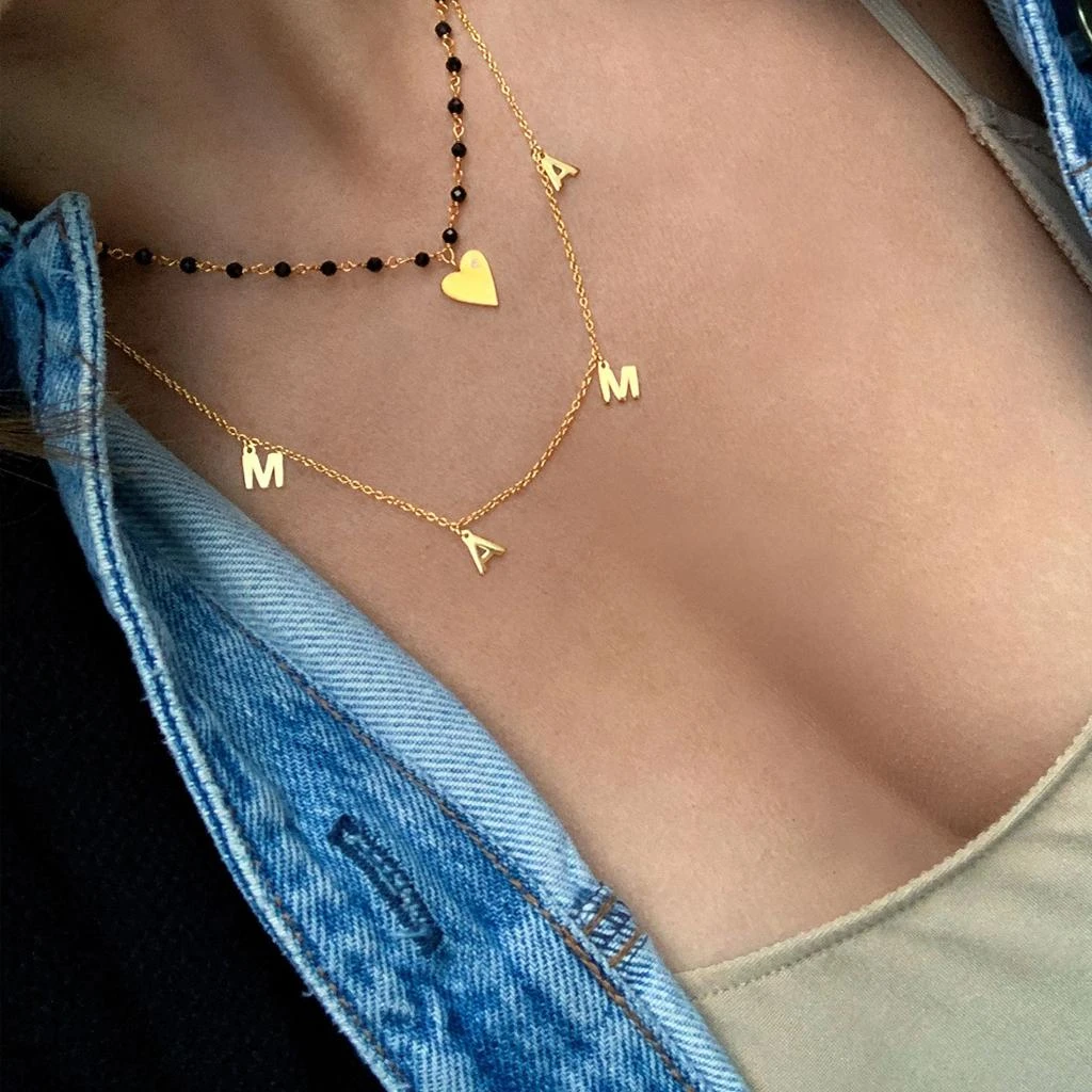 ADORNIA Mama Neckalce gold 2
