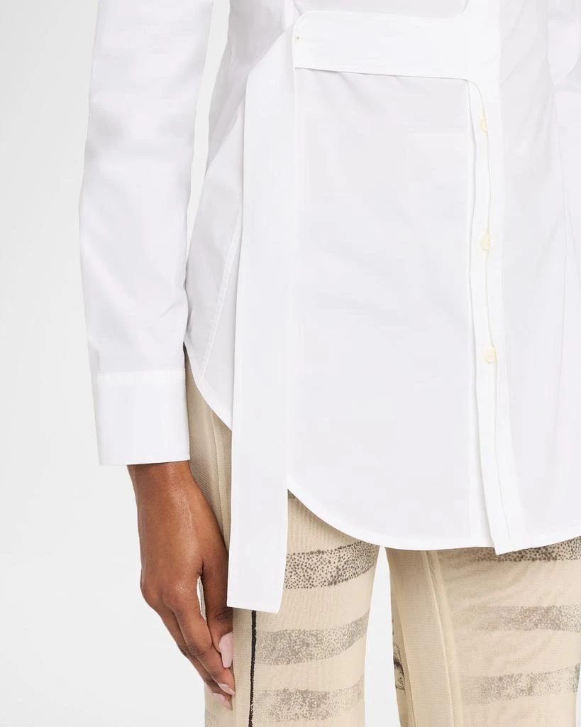 Jean Paul Gaultier Waist-Strap Cotton Button-Down Shirt 5