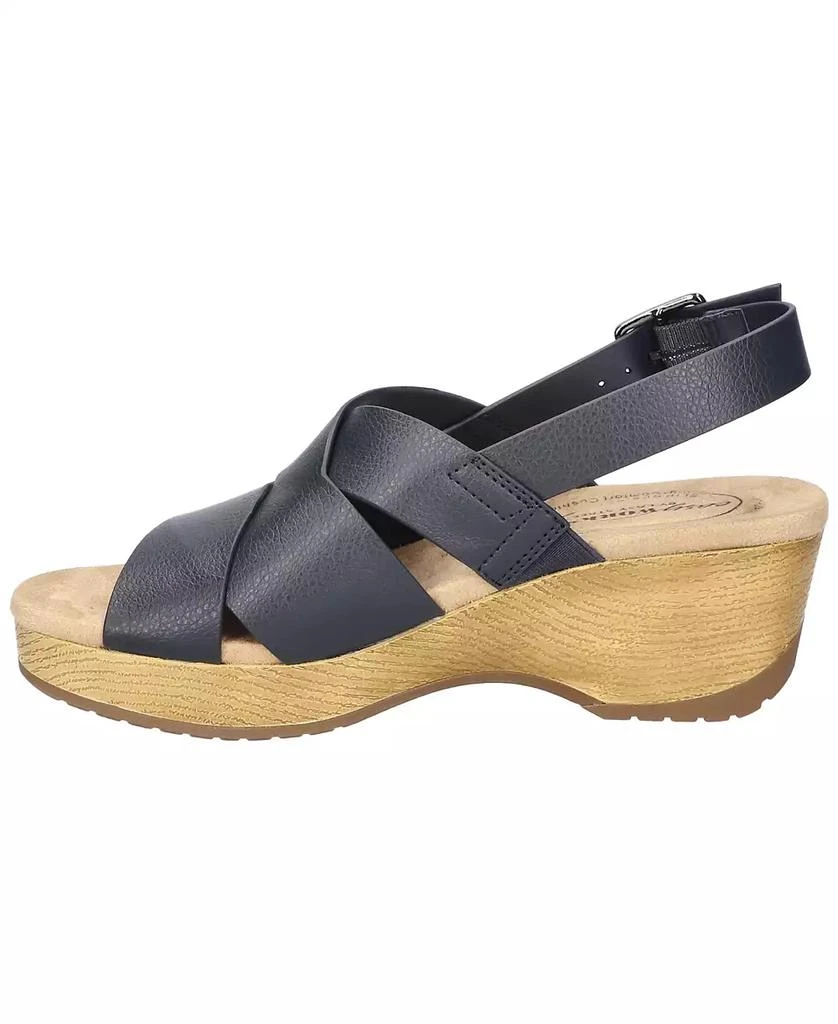 Easy Street Women's Raffey Buckle Slingback Slip Resistant Wedge Sandals 7