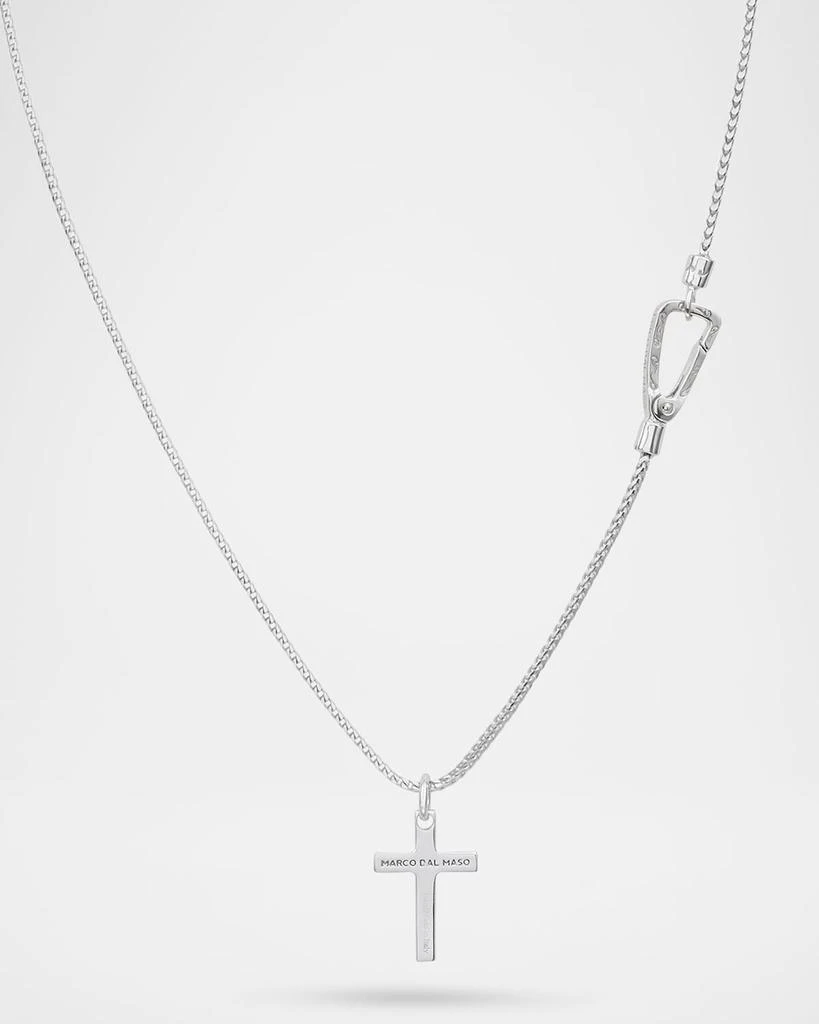 Marco Dal Maso Men
s The Cross Polished Sterling Silver Blue Sapphire Pendant Necklace 4