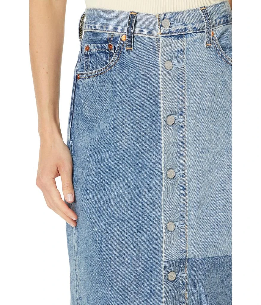 Levi's Button Midi Skirt Patch 3