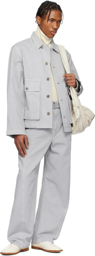 Lemaire Gray Boxy Denim Jacket 5