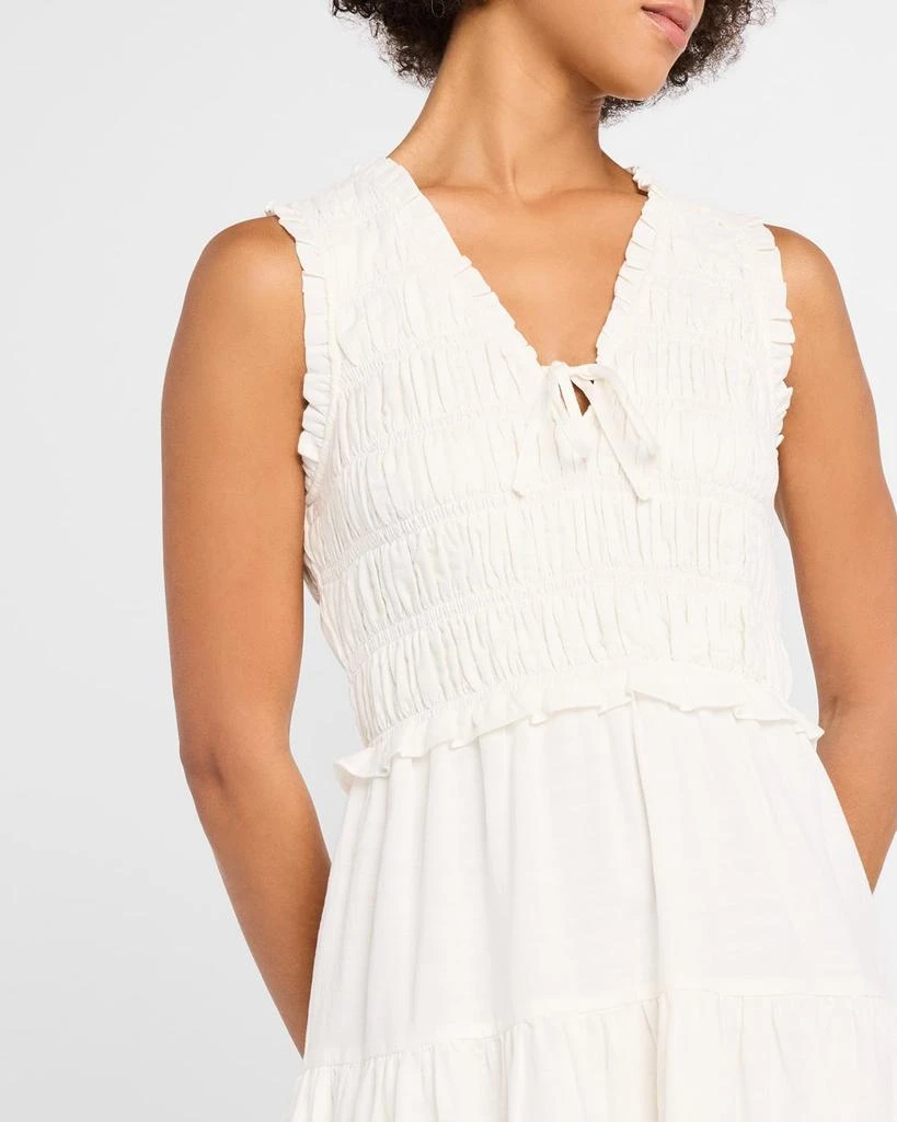 Paige Fraise Smocked Knit Mini Dress 5