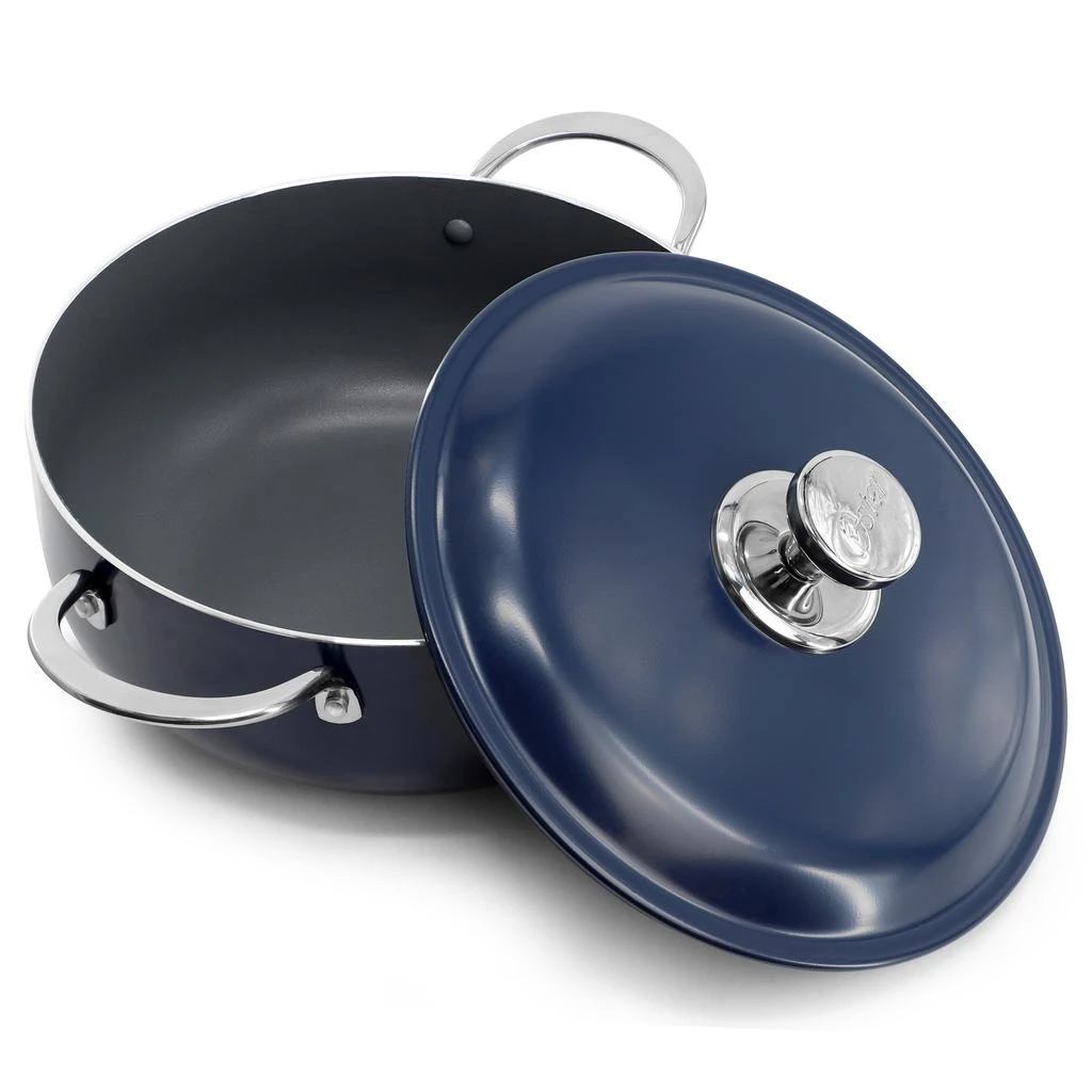 Oster Cartagena 3.8 Quart Nonstick Aluminum Caldero with Lid in Dark Blue 2