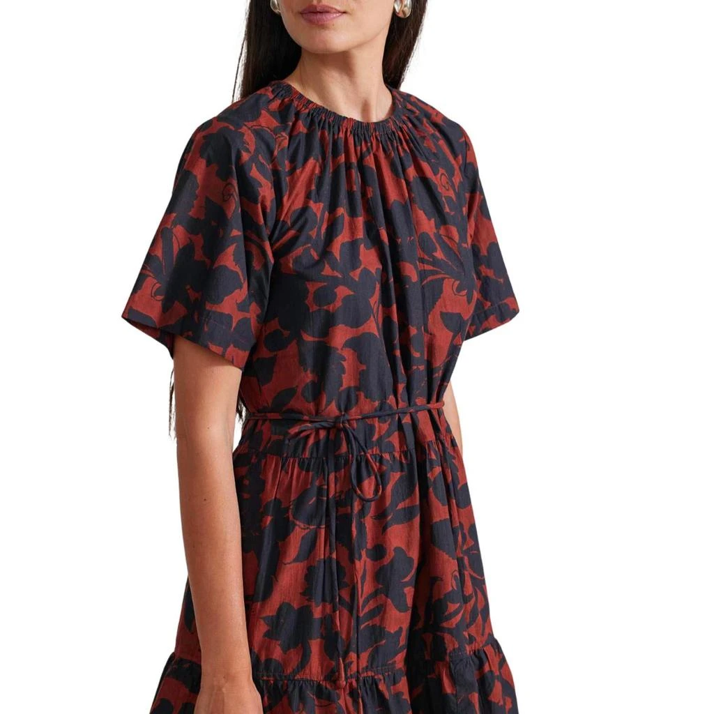 Apiece Apart Saara Tiered Mini Dress In Deep Botanic 4