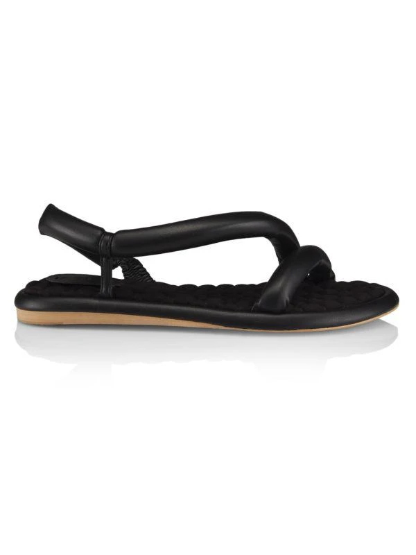 The Fur Salon Gina Vegan Leather Flat Sandals 1