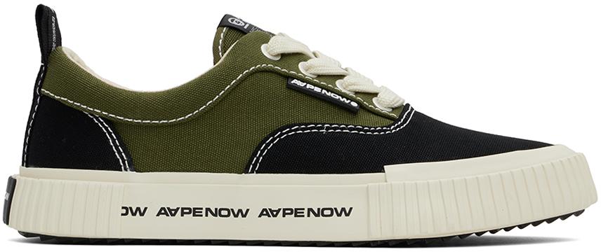 AAPE Black & Khaki AAPENOW Galaxy Low-Top Sneakers