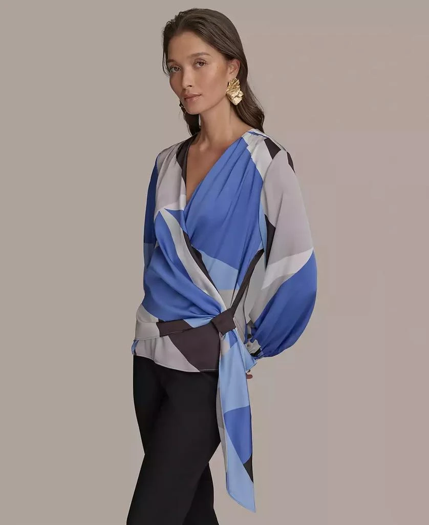 Donna Karan Women's Faux-Wrap Long-Sleeve Top 3