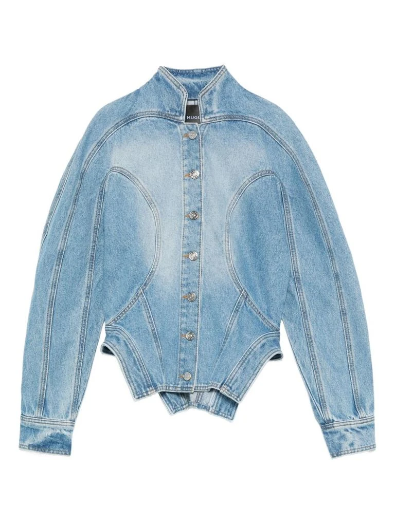 Mugler Medium Blue Denim Jacket