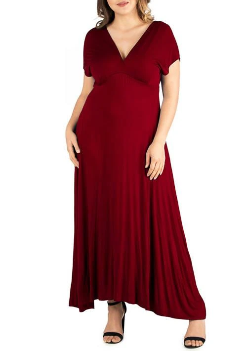 sachin and babi light blue dress Comfort Apparel Plus Size Empire Waist V Neck Maxi Dress – On Sale Now with  Up to 50% Off