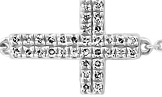 Effy Sterling Silver Pavé Diamond Cross Bracelet - 0.09ct. 3