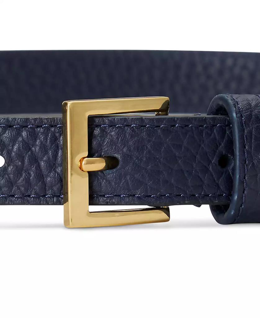 Ralph Lauren Women's Pebbled Leather Skinny Belt