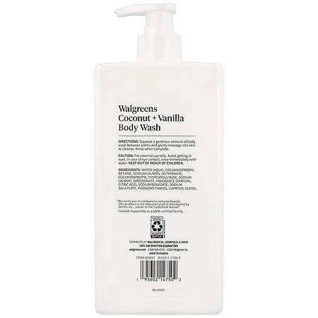 Walgreens Walgreens Body Wash Coconut + Vanilla 2