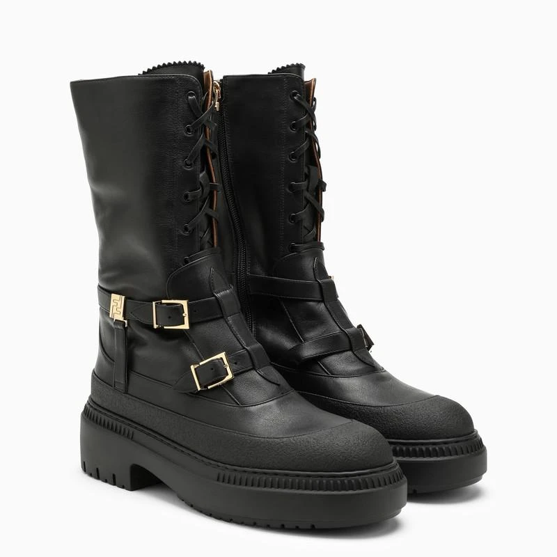 Fendi DELFINA BLACK BIKER BOOT 2